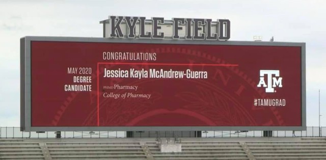 KYLE FIELD GRADUATION PHOTO